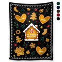 Gift For Couples, Family - Gingerbread Cookie Family Perfect Batch - Personalized Fleece Blanket, Sherpa Blanket
