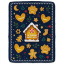 Gift For Couples, Family - Gingerbread Cookie Family Perfect Batch - Personalized Fleece Blanket, Sherpa Blanket