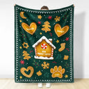 Gift For Couples, Family - Gingerbread Cookie Family Perfect Batch - Personalized Fleece Blanket, Sherpa Blanket